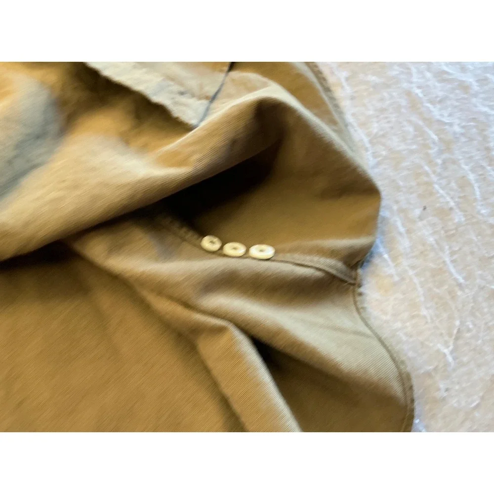 Polo Ralph Lauren Button Down Shirt Olive Brown Cotton Long Sleeve Mens Medium